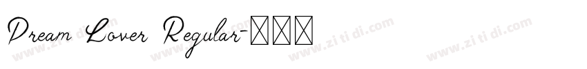 Dream Lover Regular字体转换